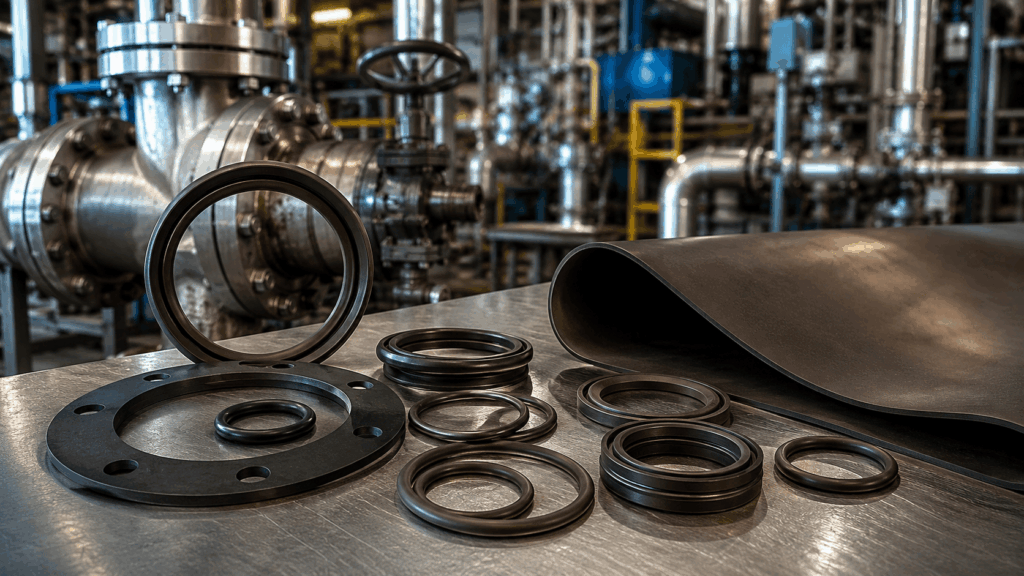 Lençol de borracha FKM Viton em indústria