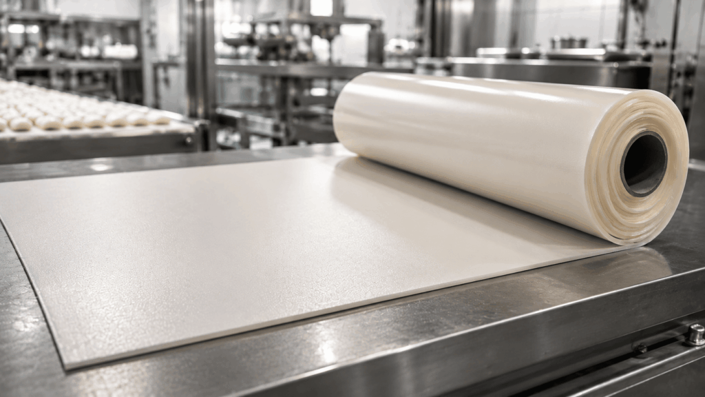 Lençol de borracha de silicone aplicado na indústria alimentícia