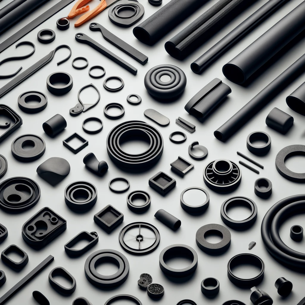 Peças feitas com Neoprene possuem diferentes formas