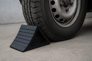 Calço para roda em caminhão