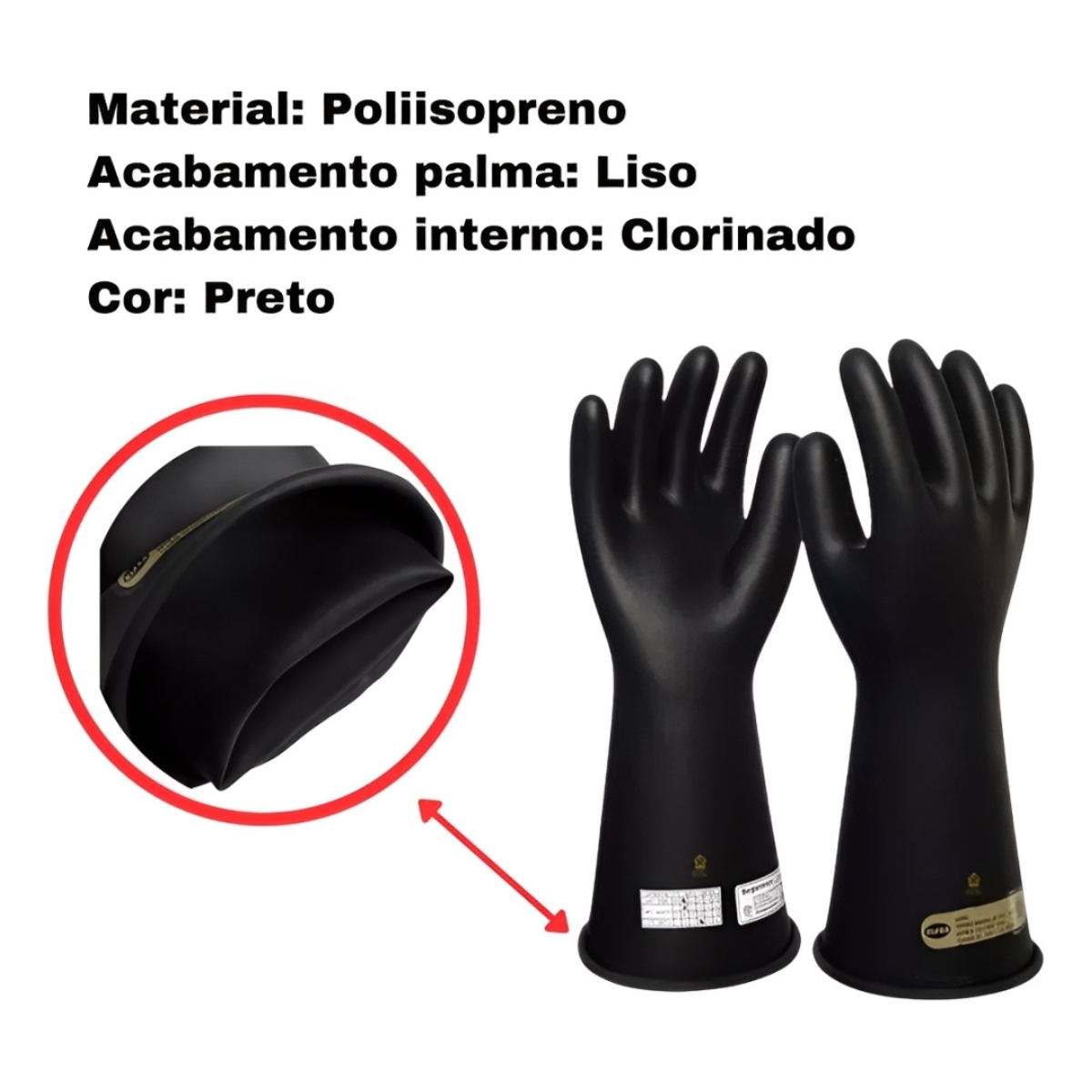 Luvas Isolantes de Alta Tensão - Classes 00, 0, 2 e 4 - Imagem 3