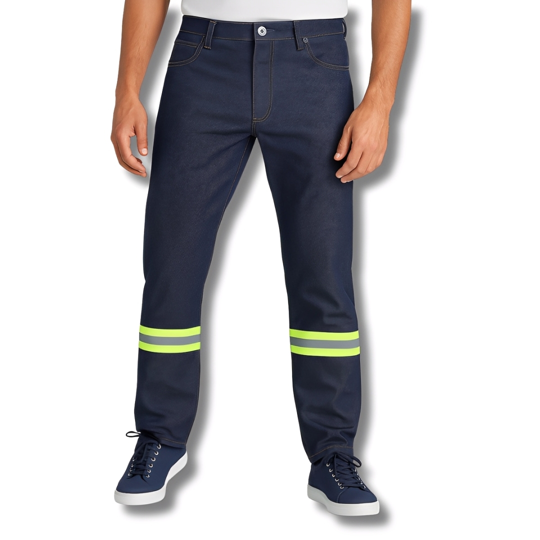 Calça Jeans Masculina Reforçada Refletiva - 20 Unidades