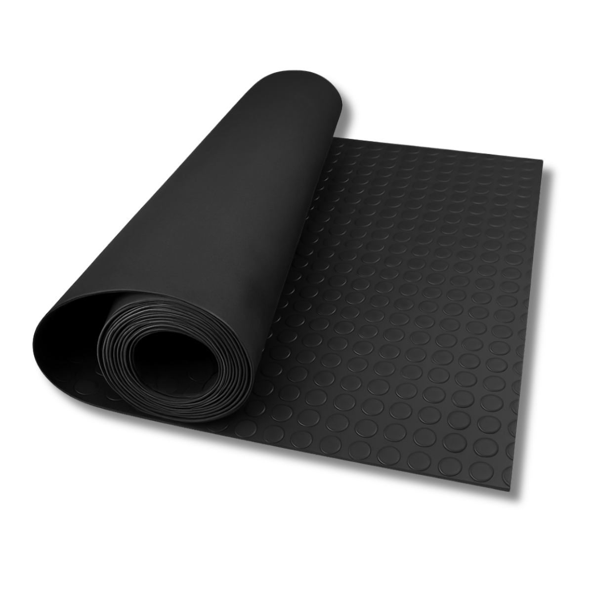 Piso Moeda Preto Pastilhado - 3mm x 1m Largura