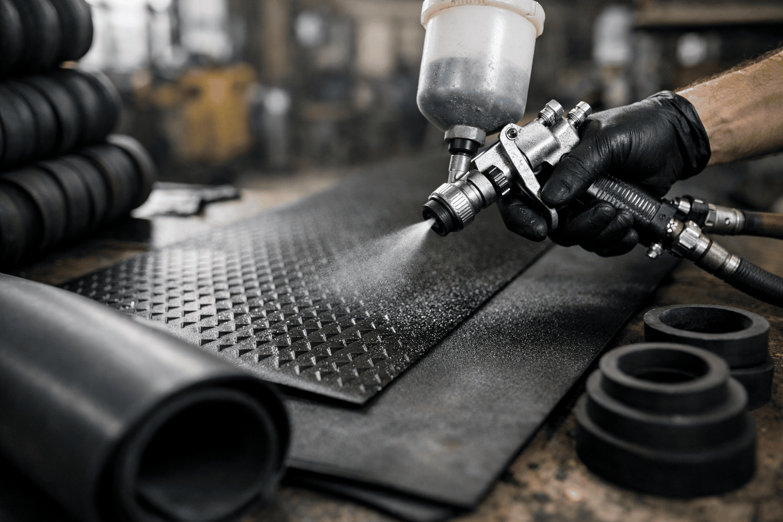 acabamento de borracha